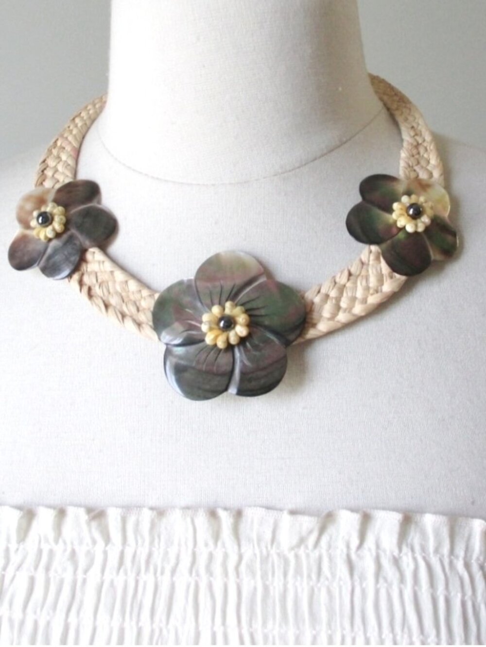 Tahitian Style Abalone Shell Hand Made Necklace Choker